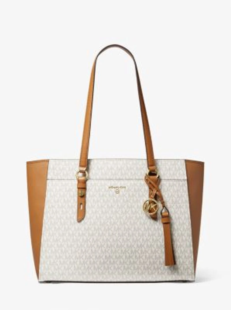 Grand sac fourre-tout Sullivan à logo et en cuir