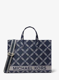 Gigi Large Empire Logo Jacquard Tote Bag