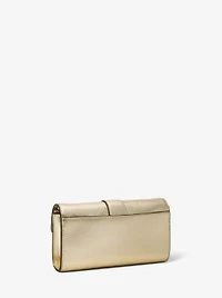 Penelope Medium Metallic Faux Leather Clutch