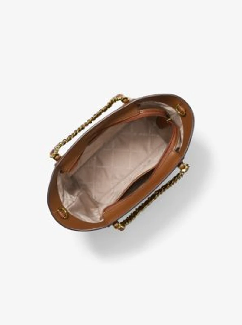 Westley Small Pebbled Leather Chain-Link Tote Bag