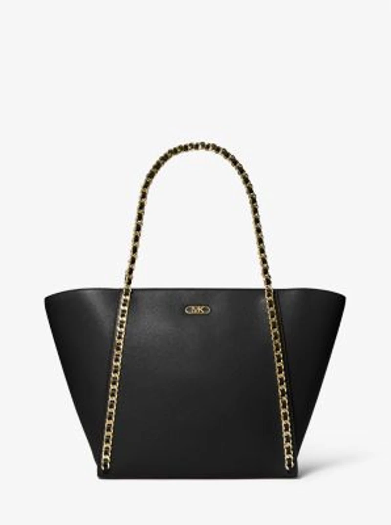 Grand sac fourre-tout Westley en cuir grainé à chaîne