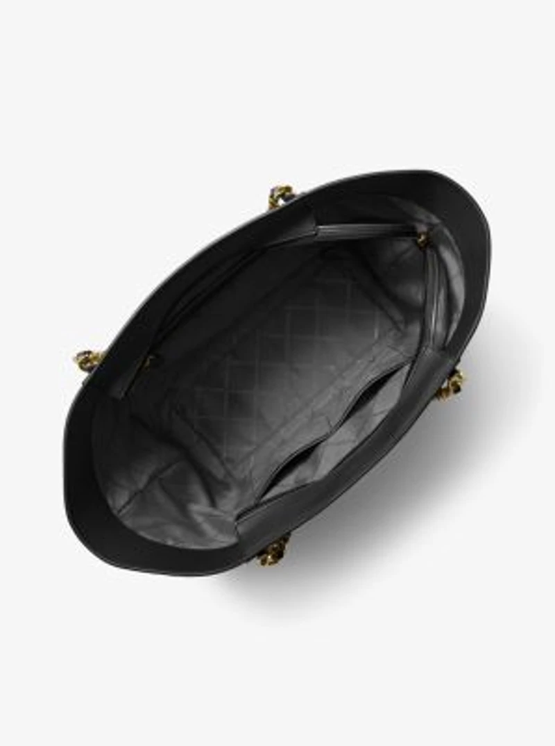 Grand sac fourre-tout Westley en cuir grainé à chaîne