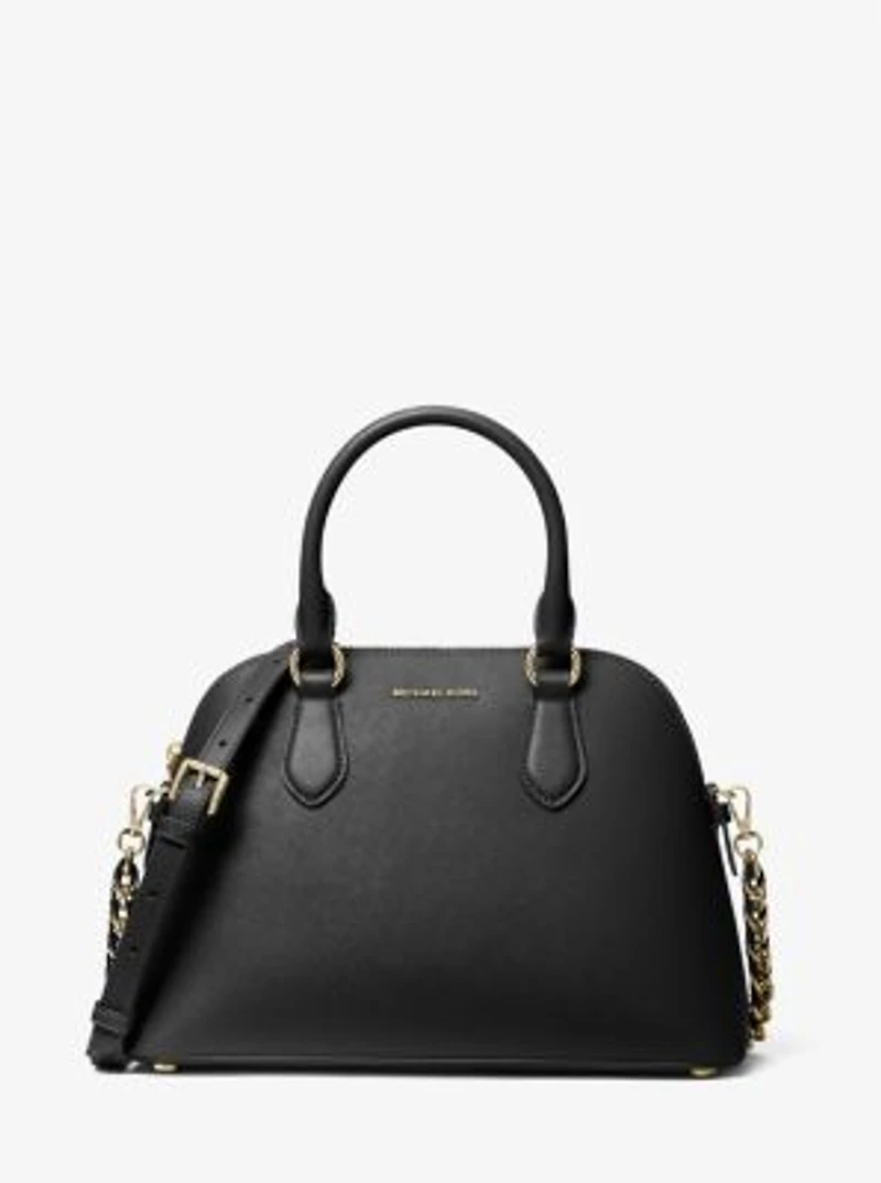 Veronica Medium Saffiano Leather Dome Satchel