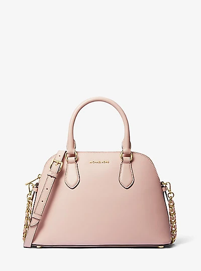 Sac à main arrondi Veronica de taille moyenne en cuir Saffiano