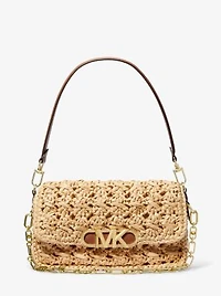 Sac à épaule Parker de taille moyenne en paille tissée