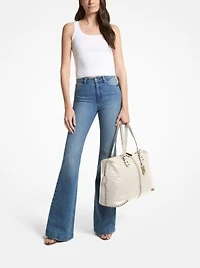 Très grand sac de fin de semaine Astor en cuir clouté