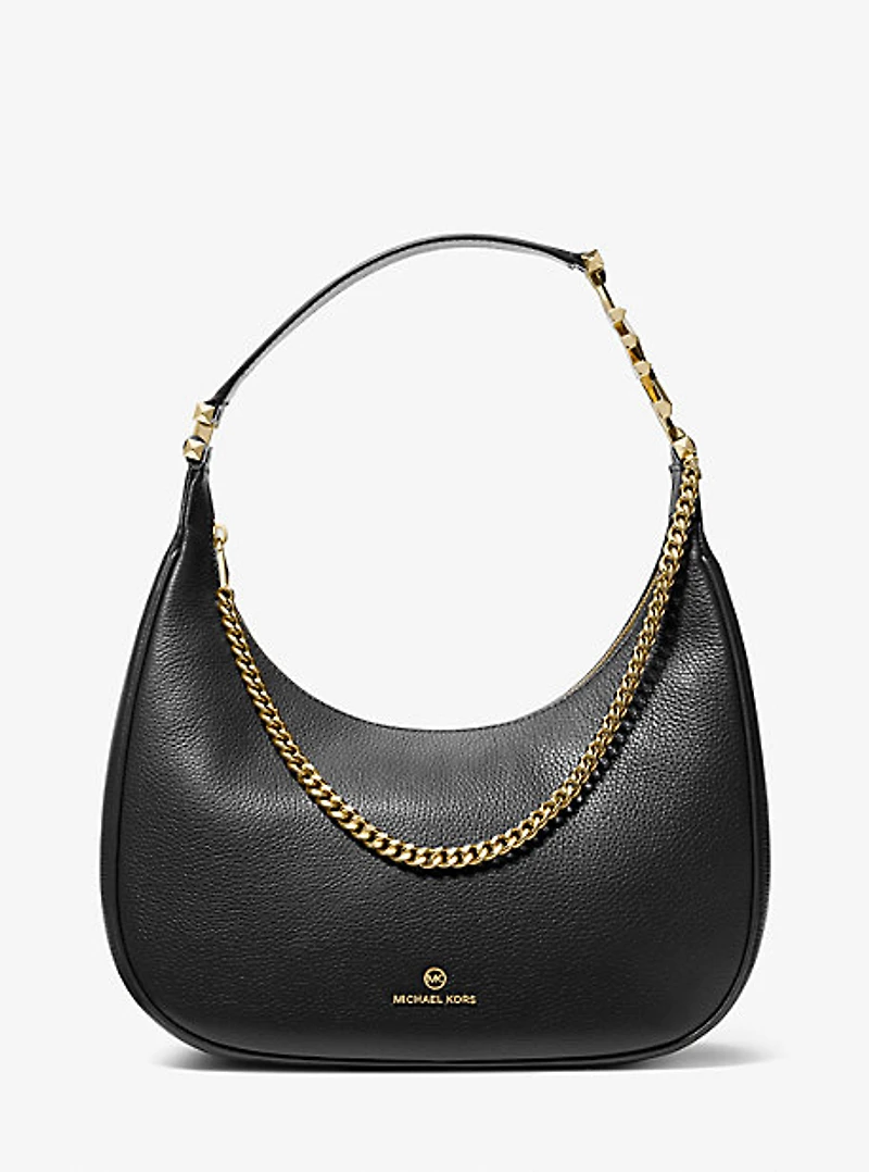 Piper Large Pebbled Leather Shoulder Bag