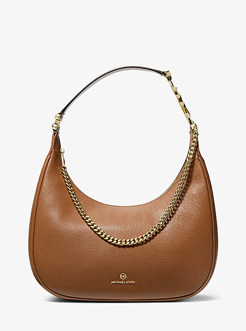 Piper Large Pebbled Leather Shoulder Bag