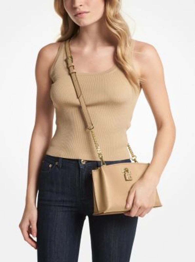 Ruby Medium Saffiano Leather Messenger Bag