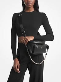 Sac à une bretelle Slater de taille moyenne en cuir grainé de la Fierté