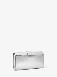 Pochette Penelope de taille moyenne en faux cuir métallisé