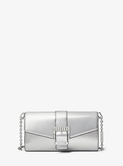 Pochette Penelope de taille moyenne en faux cuir métallisé