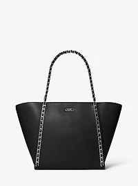 Grand sac fourre-tout Westley en cuir grainé à chaîne