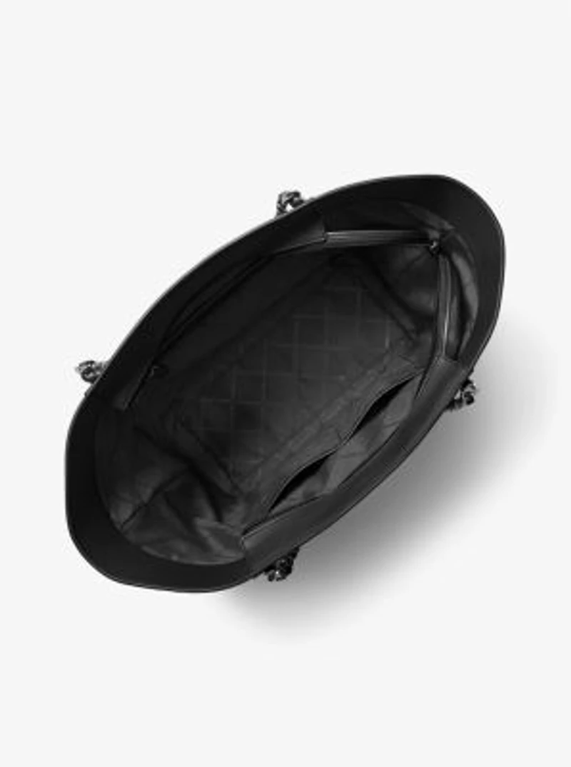 Grand sac fourre-tout Westley en cuir grainé à chaîne