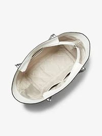 Westley Large Pebbled Leather Chain-Link Tote Bag