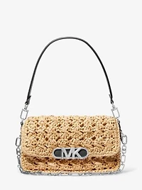 Sac à épaule Parker de taille moyenne en paille tissée