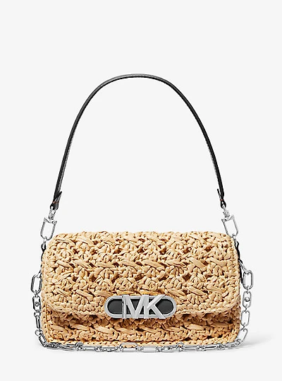 Sac à épaule Parker de taille moyenne en paille tissée