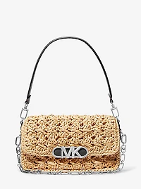 Sac à épaule Parker de taille moyenne en paille tissée