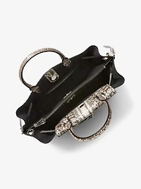 Grand sac à main Hamilton Legacy en peau de serpent à ceinture
