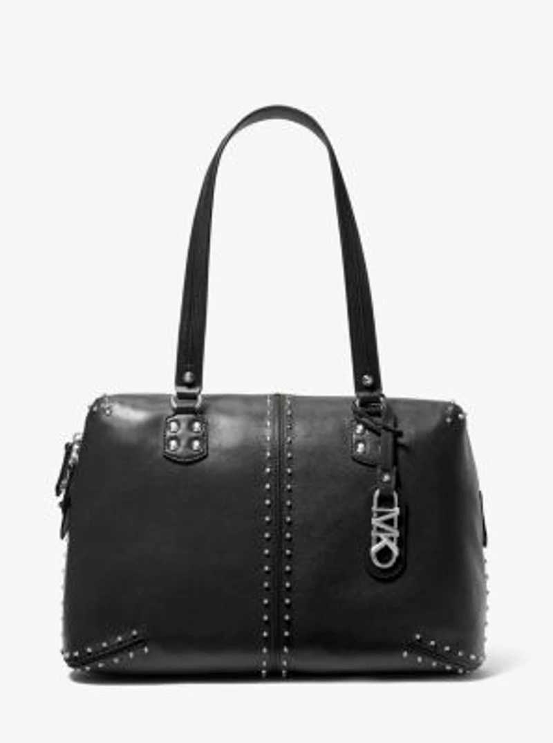 Astor Large Studded Leather Tote Bag