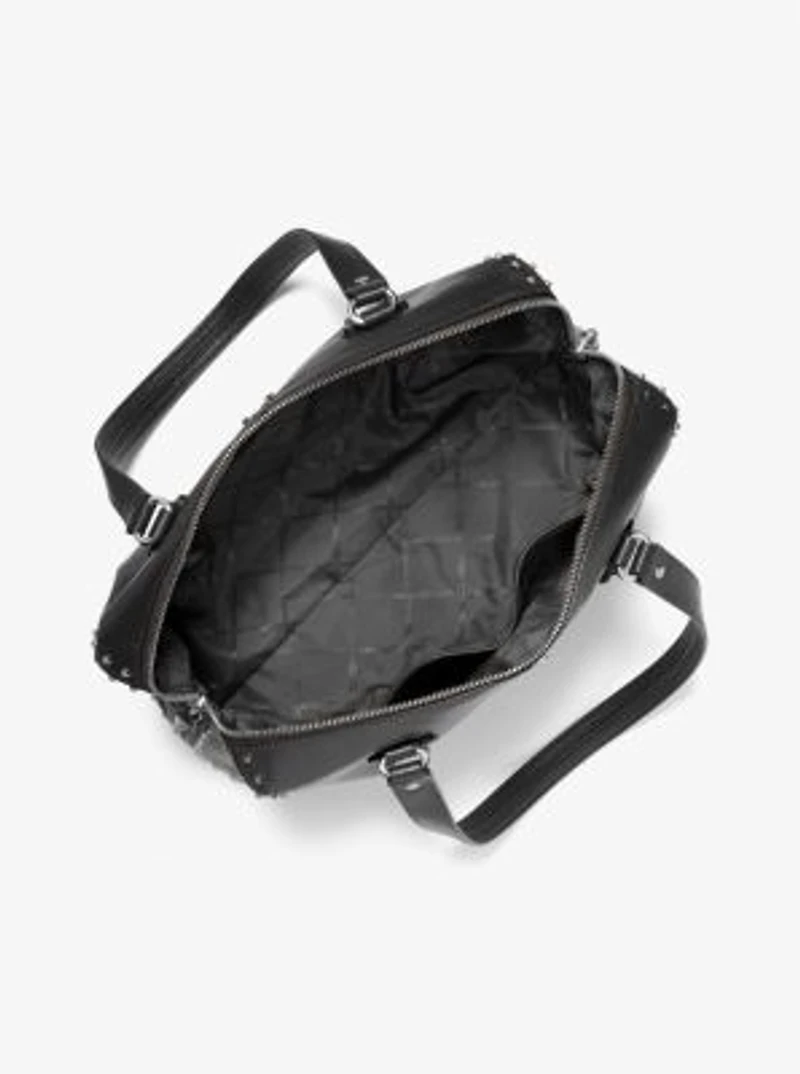 Astor Large Studded Leather Tote Bag