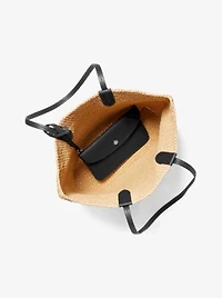 Grand sac fourre-tout Eliza en paille tissée