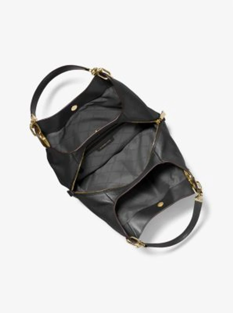 Lillie Large Pebbled Leather Shoulder Bag