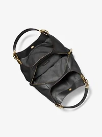 Lillie Large Pebbled Leather Shoulder Bag