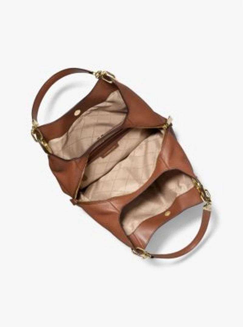 Lillie Large Pebbled Leather Shoulder Bag