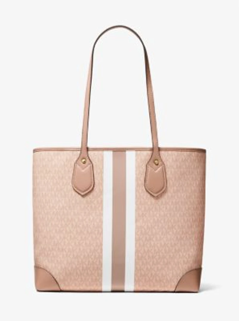 Grand sac fourre-tout Eva à logo et à rayures