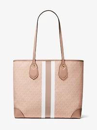 Grand sac fourre-tout Eva à logo et à rayures