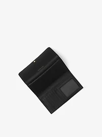 Large Pebbled Leather Tri-Fold Wallet