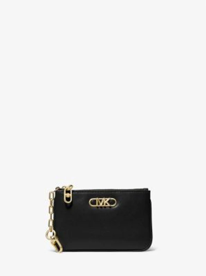 Petit porte-cartes Parker en cuir à fermeture éclair
