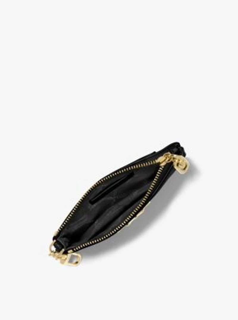Petit porte-cartes Parker en cuir à fermeture éclair