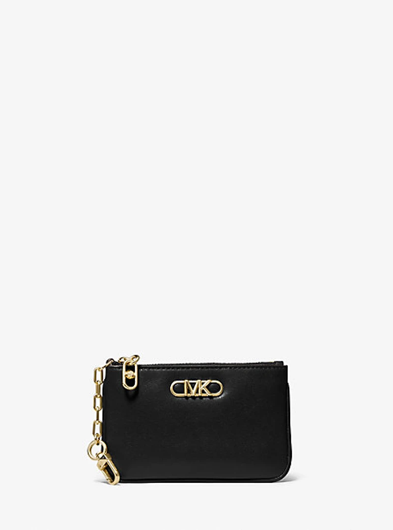 Petit porte-cartes Parker en cuir à fermeture éclair