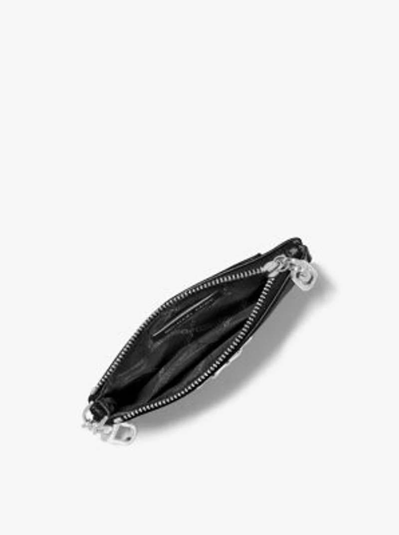 Petit porte-cartes Parker en cuir à fermeture éclair
