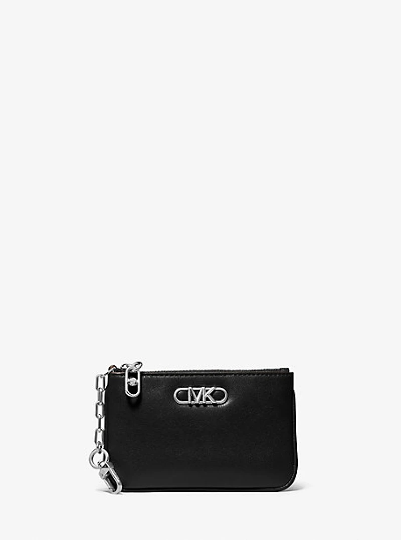 Petit porte-cartes Parker en cuir à fermeture éclair
