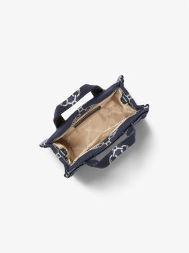 Très petit sac à bandoulière Gigi en jacquard à logo empire