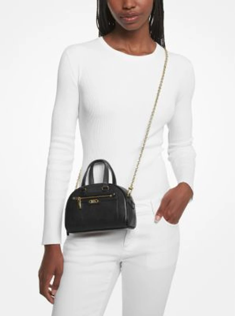 Très petit sac à bandoulière Williamsburg en cuir grainé