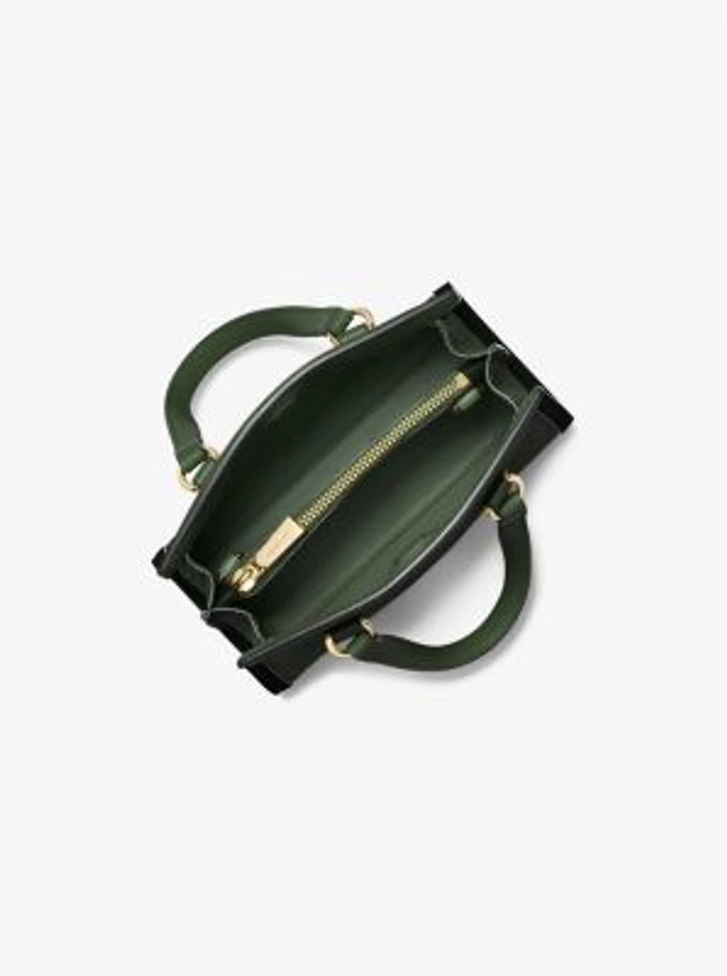 Chantal Extra-Small Crocodile Embossed Leather Messenger Bag