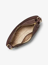 Grand sac à épaule Astor en suède clouté
