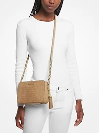 Jet Set Medium Crocodile Embossed Leather Crossbody Bag