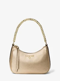 Jet Set Charm Small Metallic Pebbled Leather Pochette