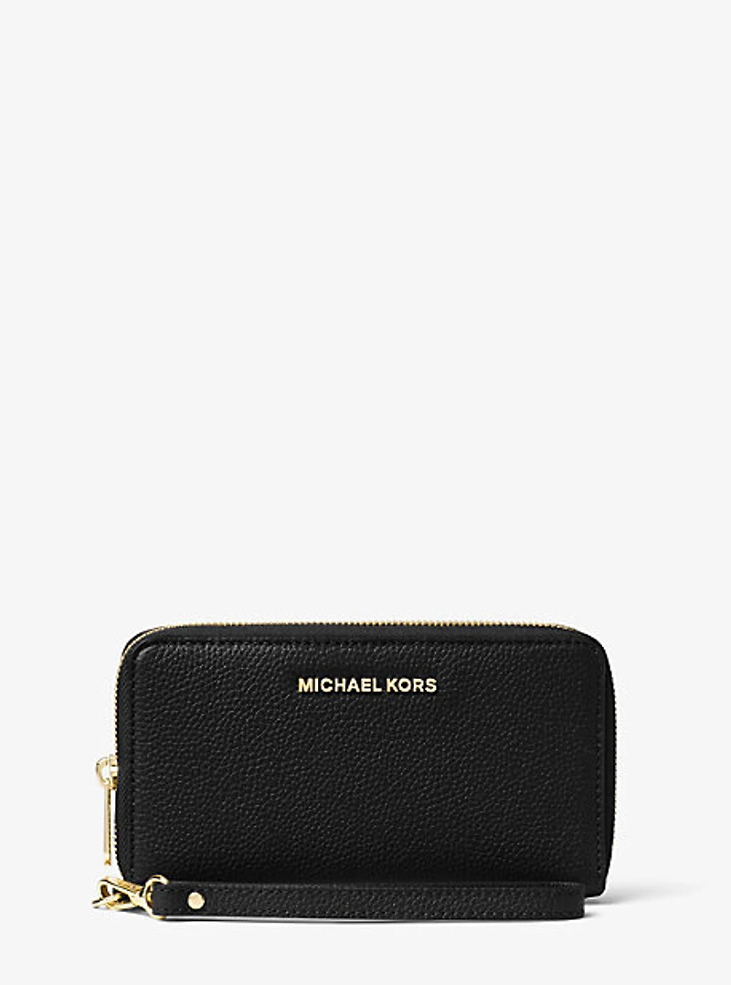 Grande pochette-bracelet en cuir pour téléphone intelligent