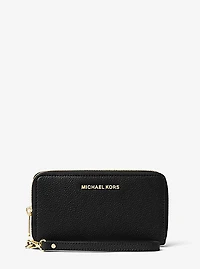 Grande pochette-bracelet en cuir pour téléphone intelligent