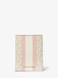 Bedford Travel Medium Logo Stripe Passport Wallet