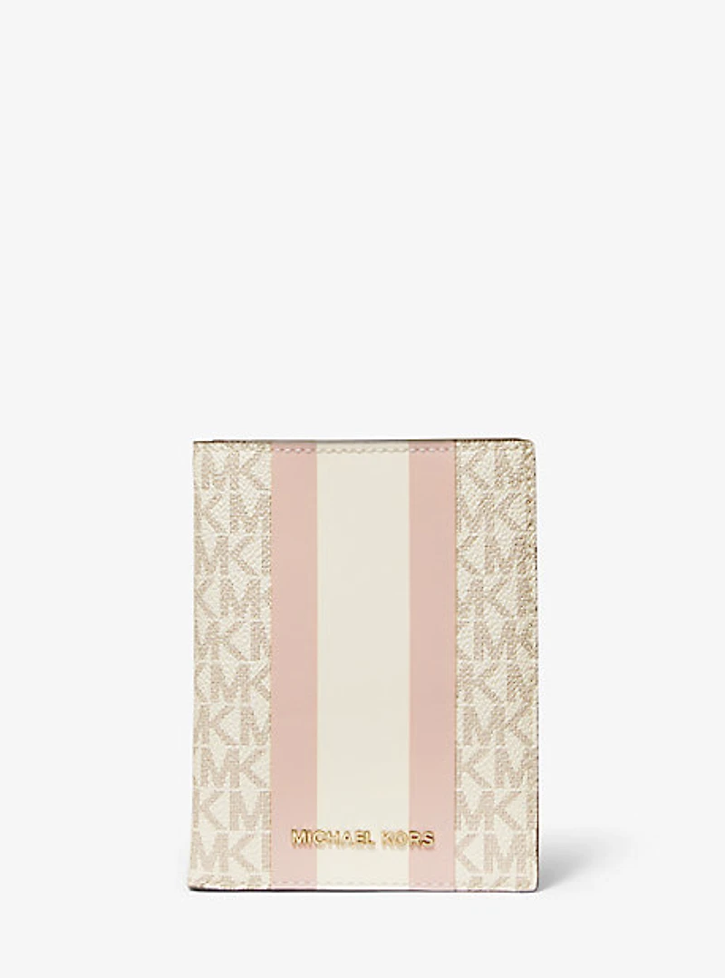 Bedford Travel Medium Logo Stripe Passport Wallet