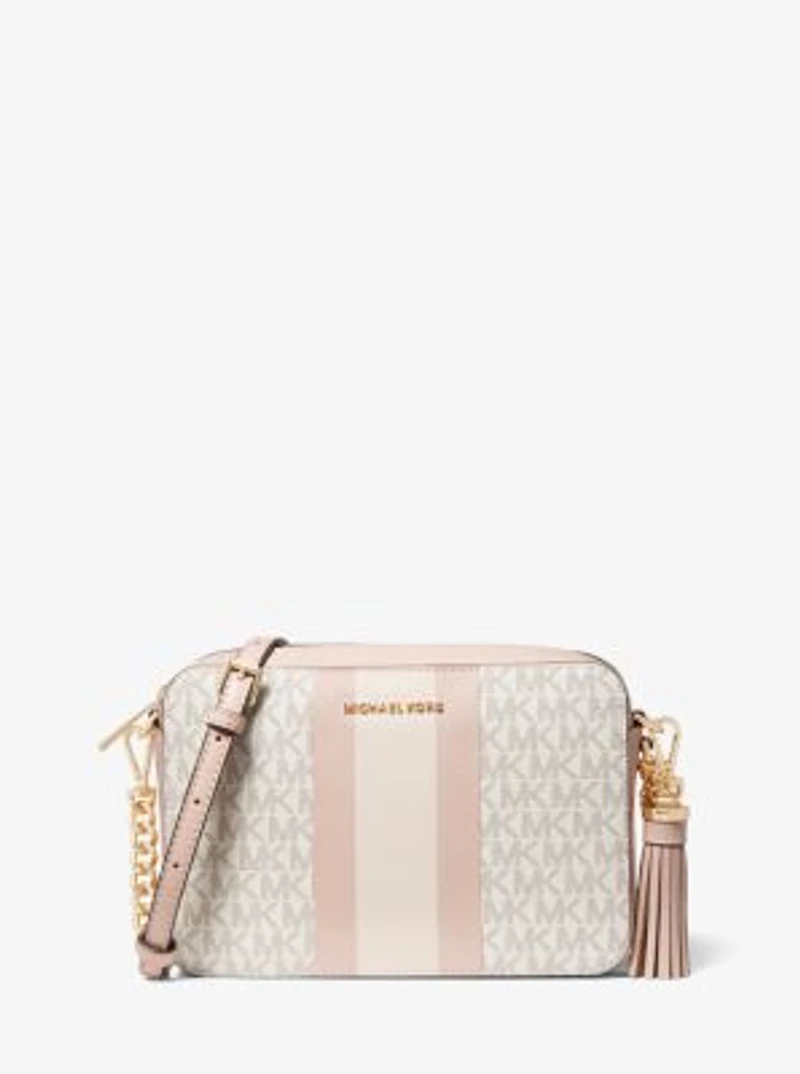 Ginny Medium Logo Stripe Crossbody Bag