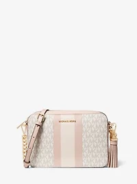 Ginny Medium Logo Stripe Crossbody Bag