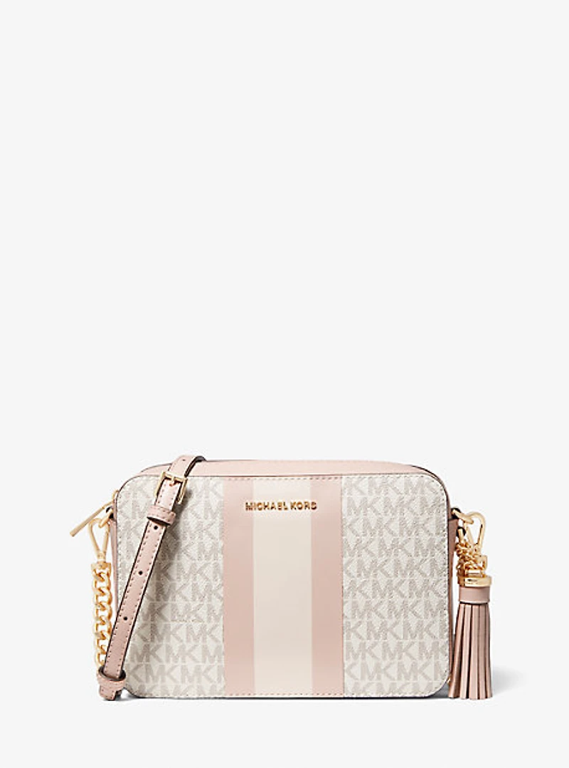 Ginny Medium Logo Stripe Crossbody Bag